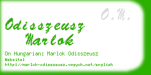 odisszeusz marlok business card